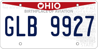 OH license plate GLB9927