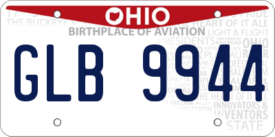 OH license plate GLB9944
