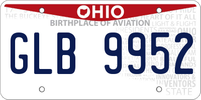 OH license plate GLB9952