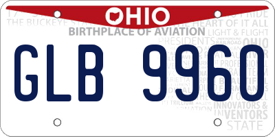 OH license plate GLB9960