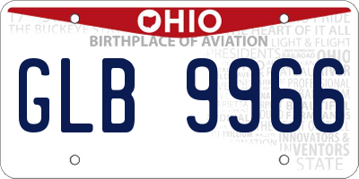 OH license plate GLB9966