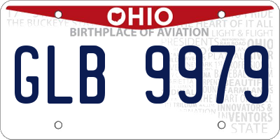 OH license plate GLB9979
