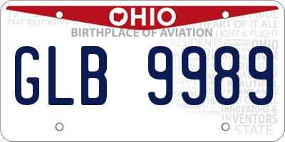 OH license plate GLB9989