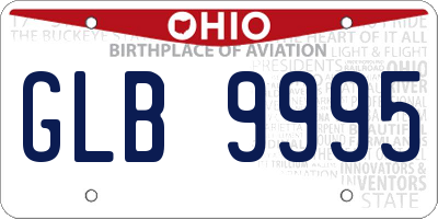 OH license plate GLB9995