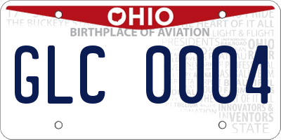 OH license plate GLC0004