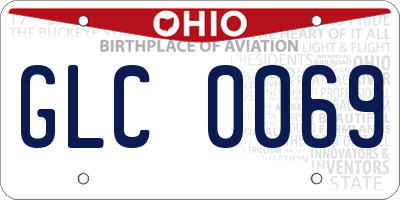 OH license plate GLC0069