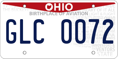 OH license plate GLC0072