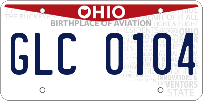 OH license plate GLC0104