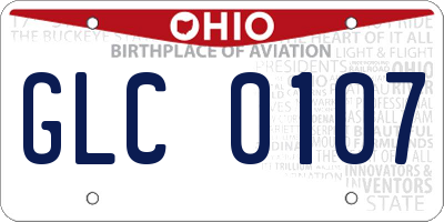 OH license plate GLC0107