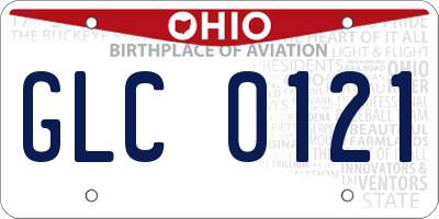 OH license plate GLC0121