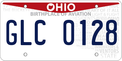 OH license plate GLC0128