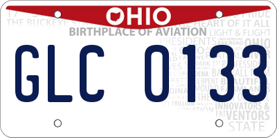 OH license plate GLC0133