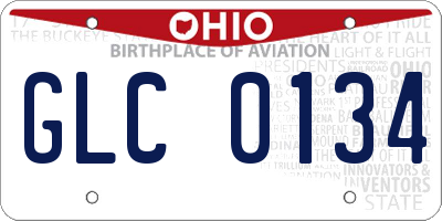 OH license plate GLC0134