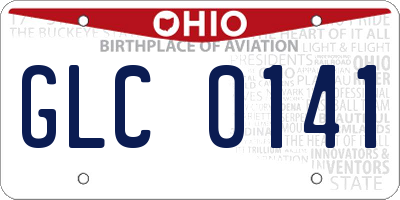 OH license plate GLC0141