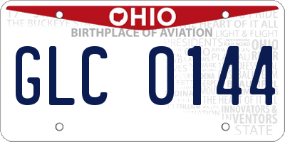 OH license plate GLC0144