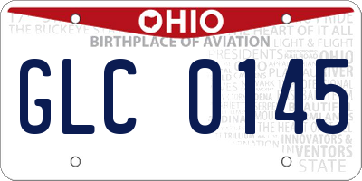 OH license plate GLC0145