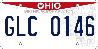 OH license plate GLC0146