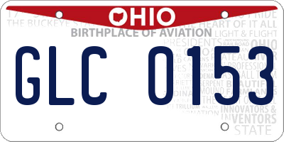 OH license plate GLC0153