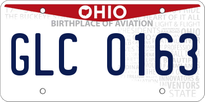 OH license plate GLC0163