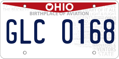 OH license plate GLC0168