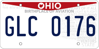 OH license plate GLC0176