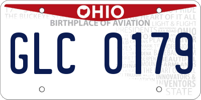 OH license plate GLC0179