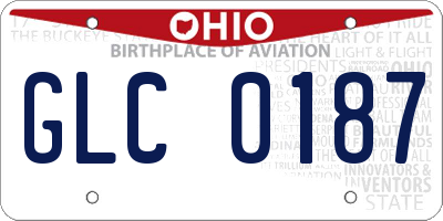 OH license plate GLC0187