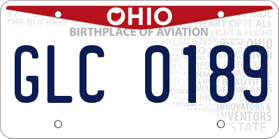 OH license plate GLC0189