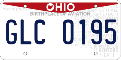 OH license plate GLC0195
