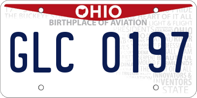 OH license plate GLC0197