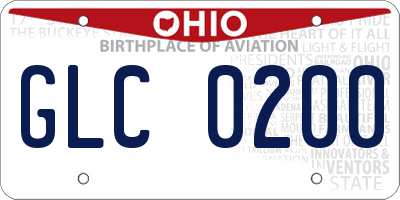 OH license plate GLC0200