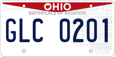 OH license plate GLC0201