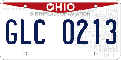 OH license plate GLC0213