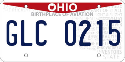 OH license plate GLC0215