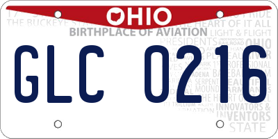 OH license plate GLC0216