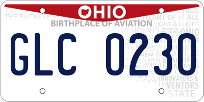 OH license plate GLC0230