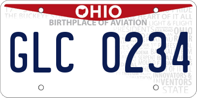 OH license plate GLC0234