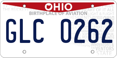 OH license plate GLC0262