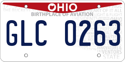 OH license plate GLC0263