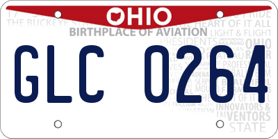 OH license plate GLC0264