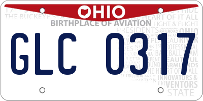 OH license plate GLC0317