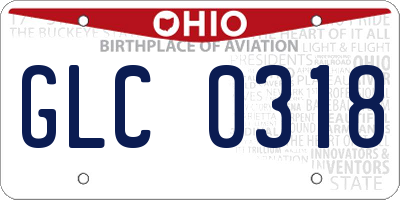 OH license plate GLC0318