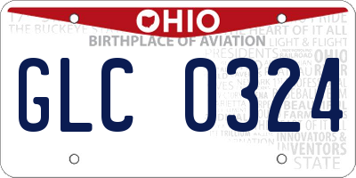 OH license plate GLC0324