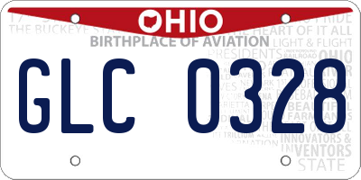 OH license plate GLC0328