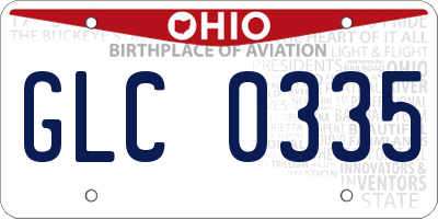 OH license plate GLC0335
