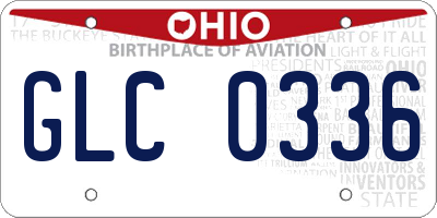 OH license plate GLC0336