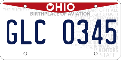 OH license plate GLC0345
