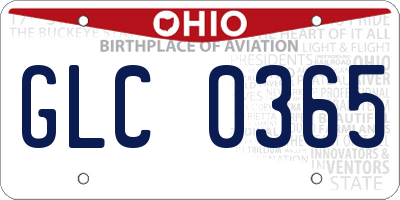 OH license plate GLC0365