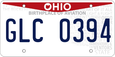 OH license plate GLC0394