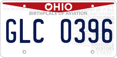 OH license plate GLC0396